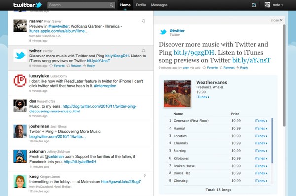 Twitter e Ping