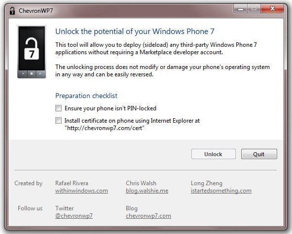 Jailbreak per Windows PHone 7