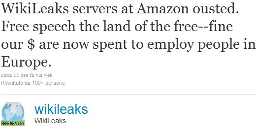 Wikileaks su Twitter