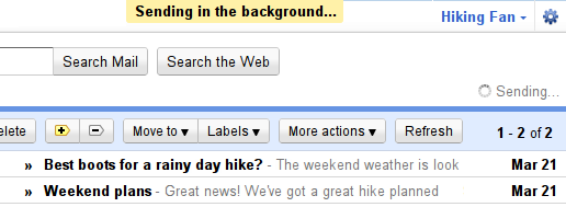 Gmail background send Gmail background send