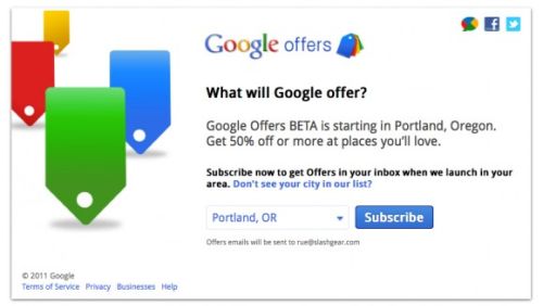 Google Offers: iniziata la fase beta in 3 città Google Offers: iniziata la fase beta in 3 città