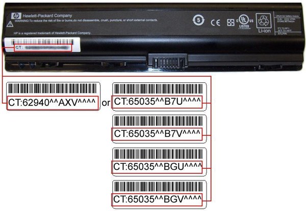 Controllo del codice della batteria Controllo del codice della batteria
