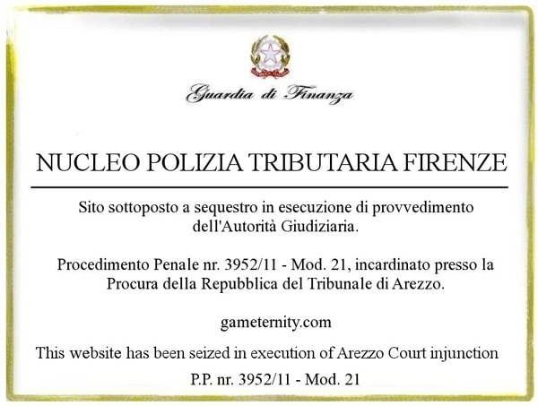 Gameternity.com sotto sequestro