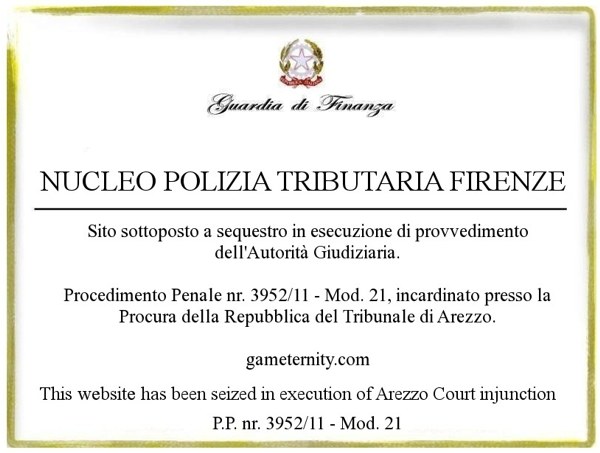 Gameternity.com sotto sequestro