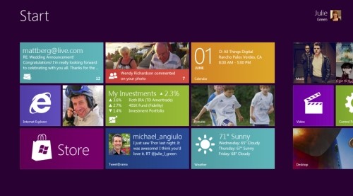 Windows 8: svelata la nuova interfaccia grafica per tablet