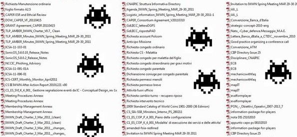 Anteprima dei file trafugati dai server CNAIPIC