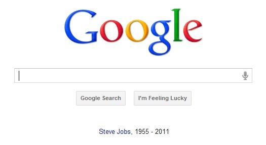 Tributo Google a Steve Jobs