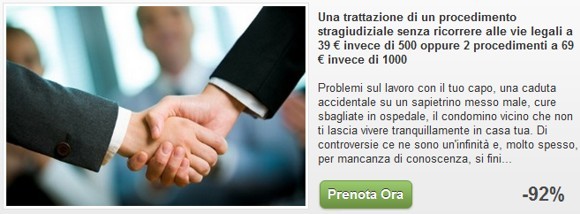 Annuncio su Groupon