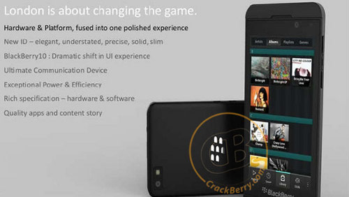 La prima immagine del BlackBerry London