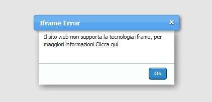 Volunia, errore con gli iframe
