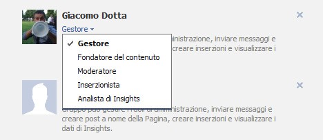 Impostazione dei ruoli di amministrazione sulle pagine Facebook