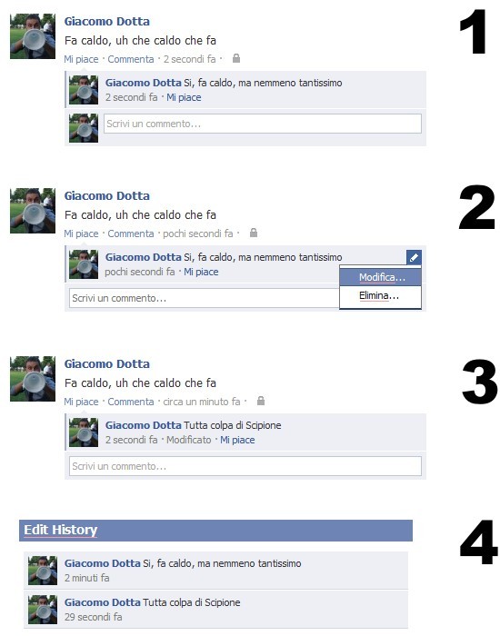 Come modificare un commento su Facebook