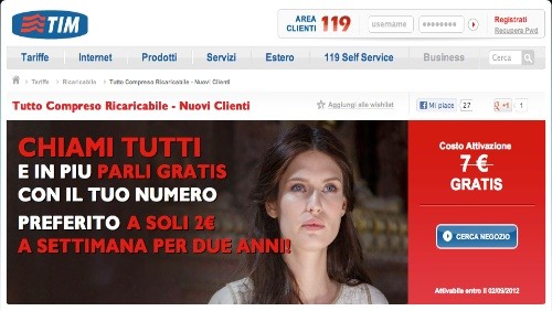 TIM Tutto Compreso Ricaricabile: chiami tutti a soli 2 euro alla settimana per due anni TIM Tutto Compreso Ricaricabile: chiami tutti a soli 2 euro alla settimana per due anni