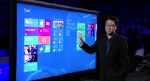 La presentazione del display Perceptive Pixel da 82 pollici con Windows 8