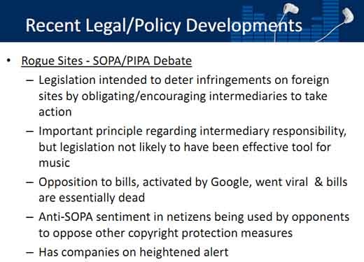 slide RIAA su SOPA