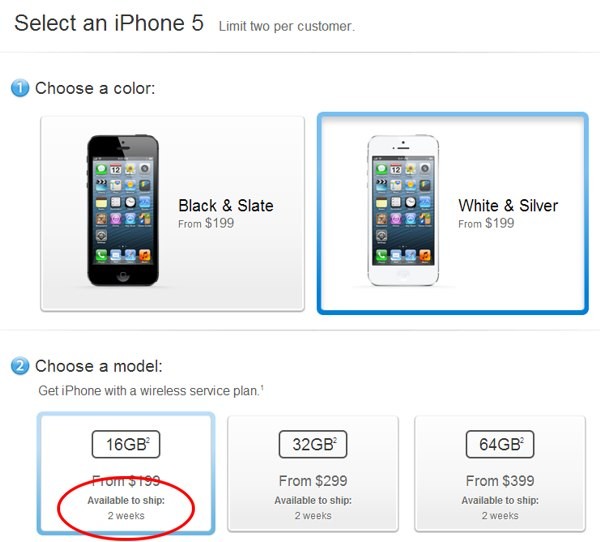 2 settimane per avere l'iPhone 5 negli USA