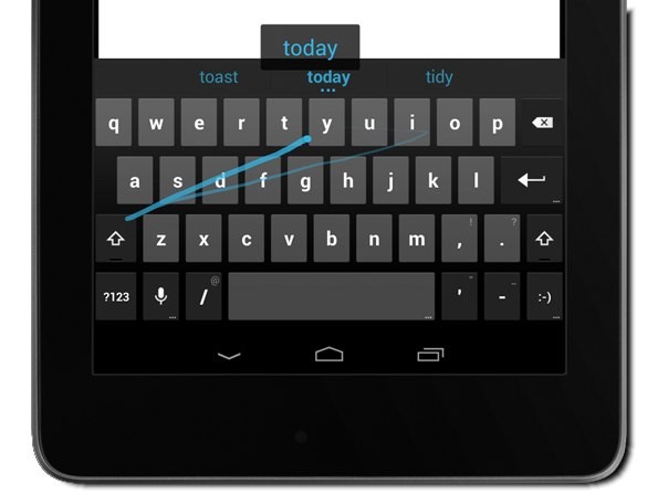 Swipe su tastiera virtuale Android 4.2