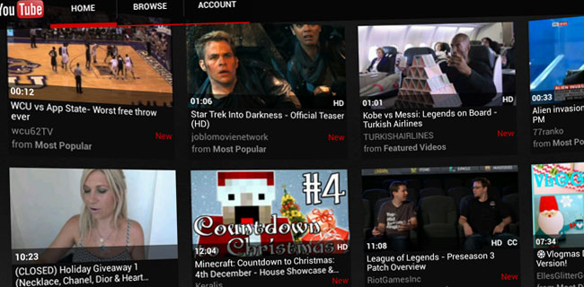 YouTube si aggiorna, nuova UI per i tablet da 10