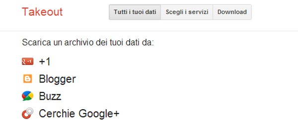 Google Takeout: lo strumento di bigG per esportare i dati di Blogger, G+ e molti altri servizi targati bigG