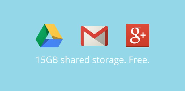 15 GB di spazio per Gmail, G+ Foto e Drive