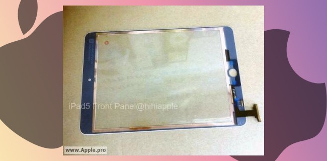 iPad 5: nuova fotografia del vetro frontale
