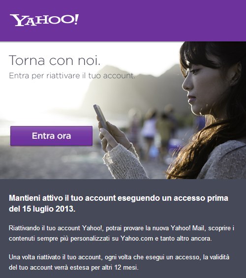 Avviso da Yahoo Mail