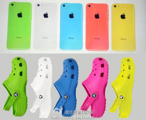 iPhone 5C, i colori comparati alle scarpe Crocs