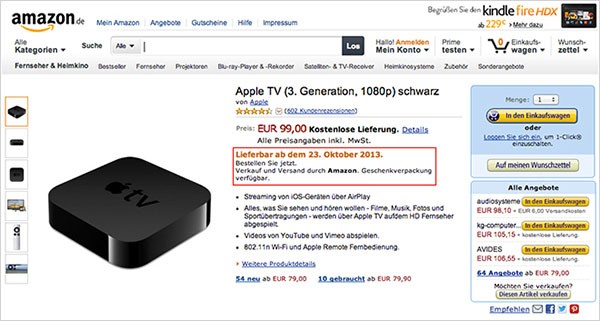 Apple TV su Amazon