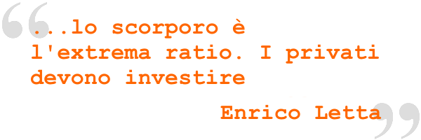 Lo scorporo è l'extrema ratio