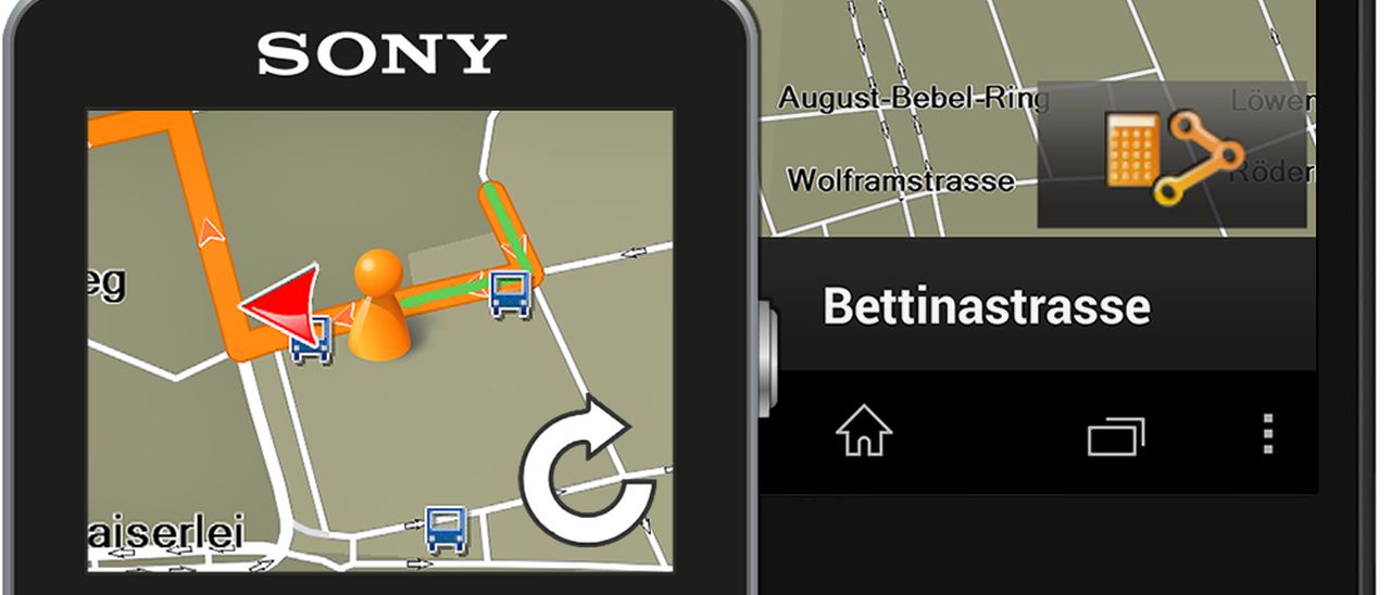 Garmin porta il navigatore sul Sony SmartWatch 2 Garmin porta il navigatore sul Sony SmartWatch 2