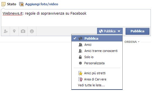 Come regolare i limiti di divulgazione degli status su Facebook