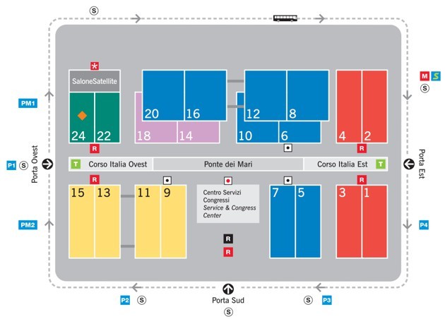 Salone del Mobile 2020 - Planimetria della Fiera