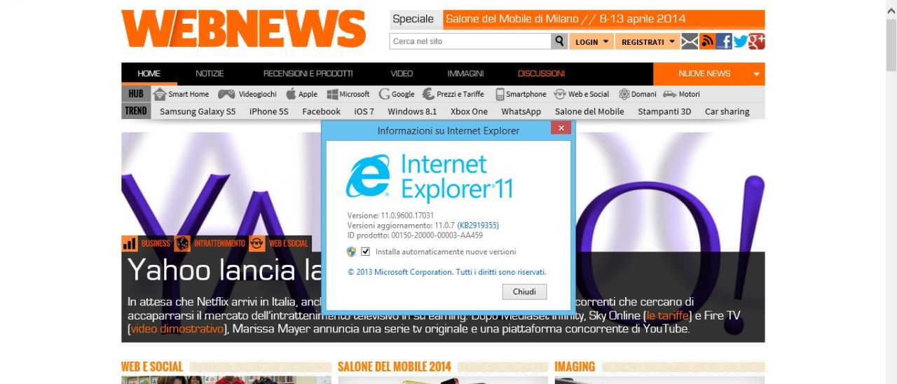 Patch Tuesday, novità per IE e Windows 8.1