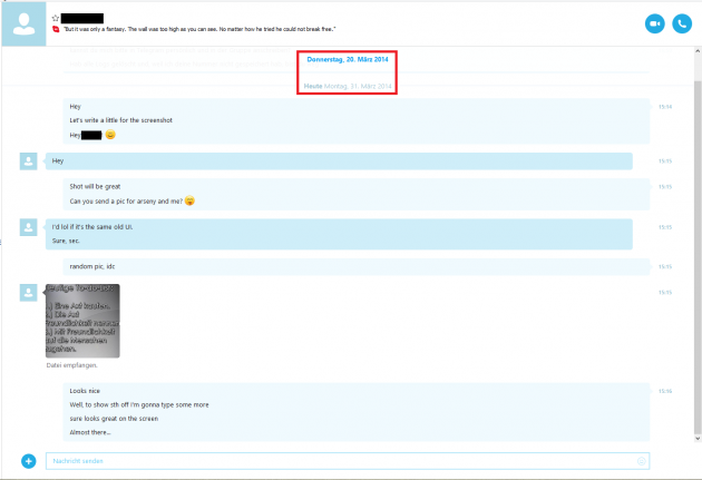 Probabile nuova interfaccia utente di Skype per Windows.