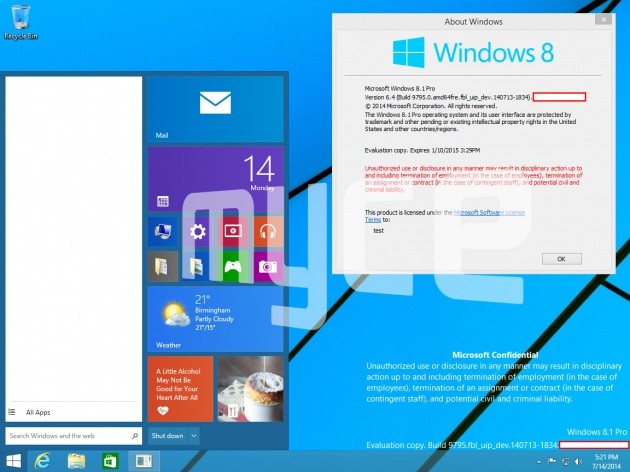 Windows 9 - Menu Start