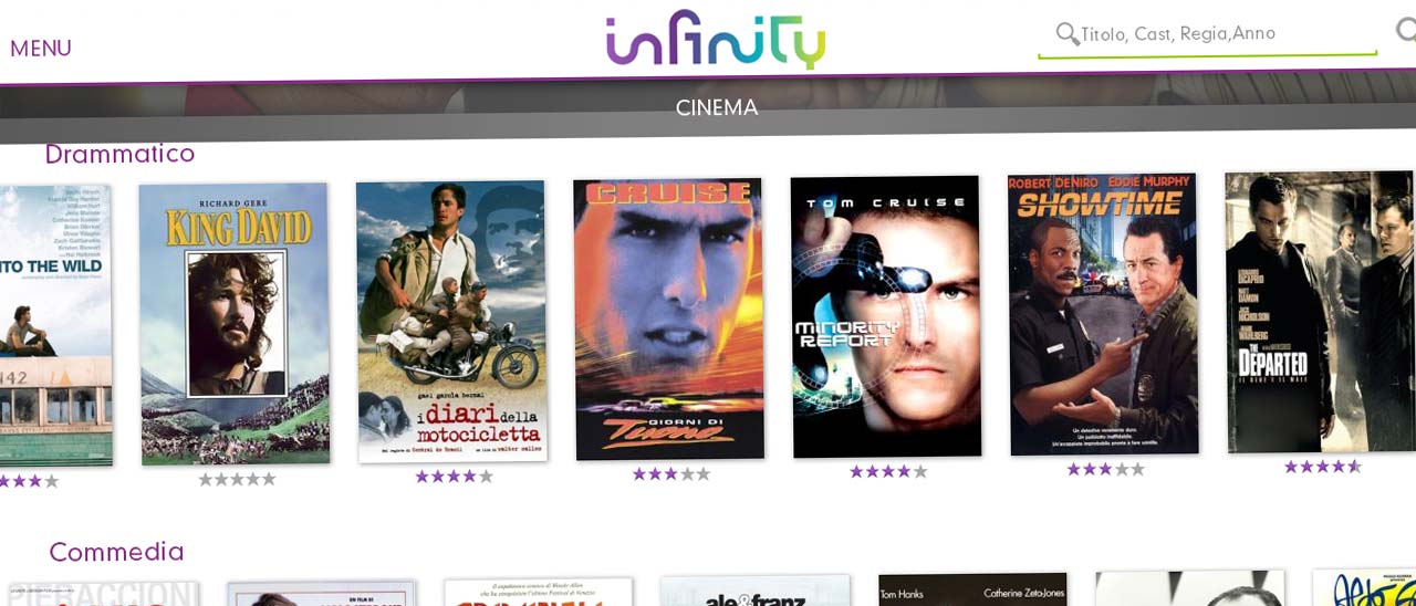 Lo streaming di Infinity su Chromecast