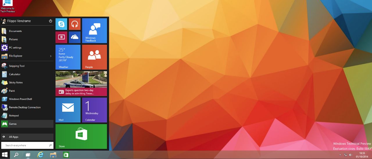 Microsoft, 1 milione di persone testano Windows 10 Microsoft, 1 milione di persone testano Windows 10