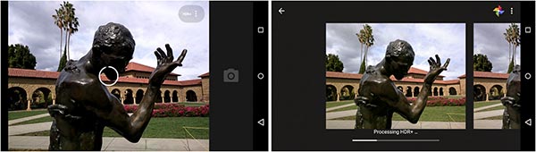 La modalità HDR+ nell'app Google Fotocamera su Nexus 5 e Nexus 6