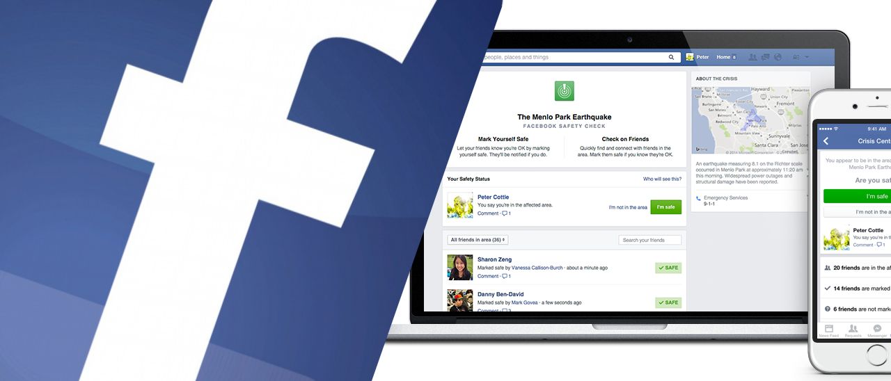 Facebook, Safety Check per le calamità naturali Facebook, Safety Check per le calamità naturali