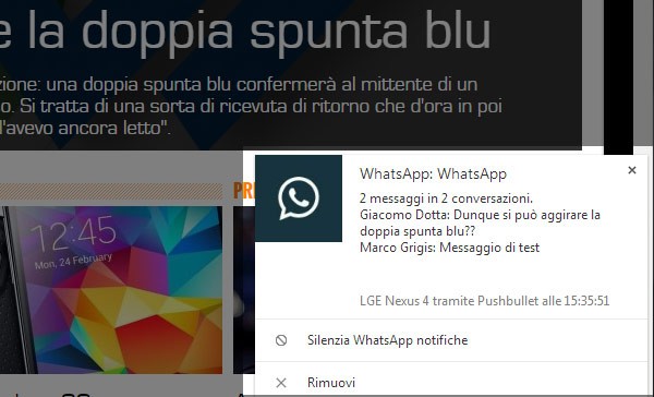 Il metodo funziona anche quando si ricevono messaggi da più contatti