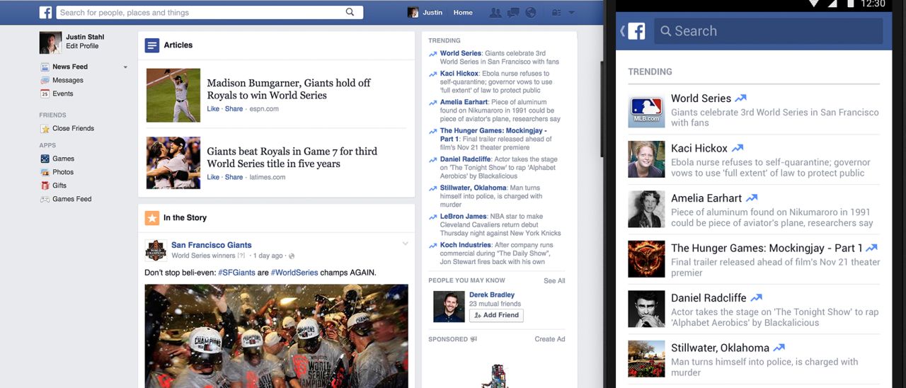 Facebook per Android mostra i Trending Topics Facebook per Android mostra i Trending Topics