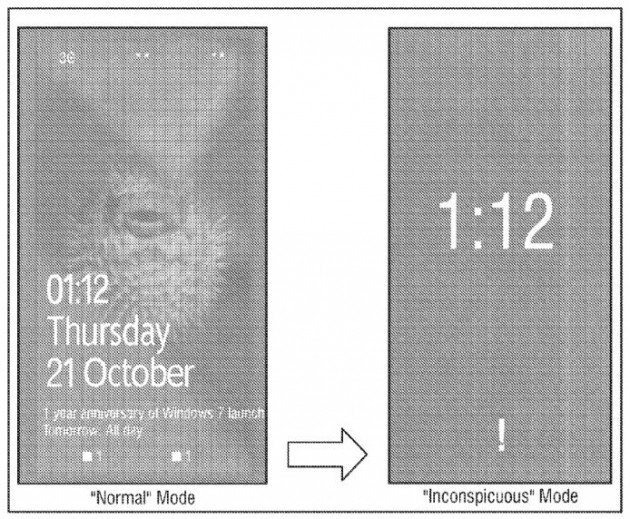 Inconspicuous mode - Windows Phone
