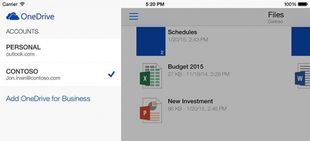 OneDrive per iOS