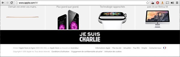 Je Suis Charlie, sito Apple