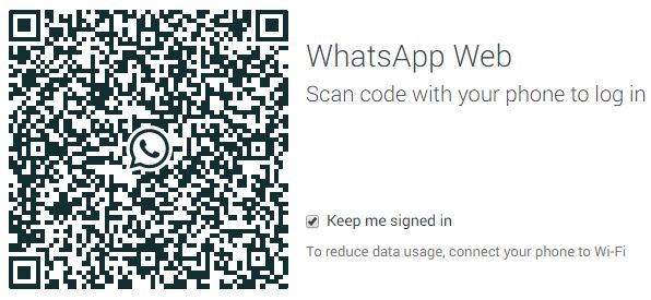 Esempio di QR Code per il login su WhatsApp Web