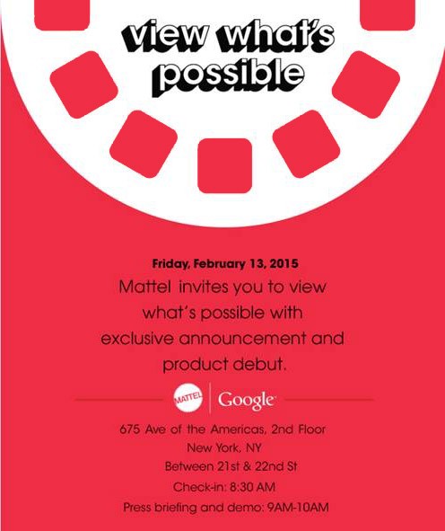 L'invito di Google e Mattel per l'evento del 13 febbraio