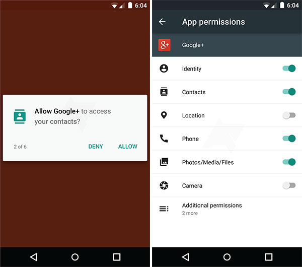 La nuova gestione delle autorizzazioni concesse alle app installate nel sistema operativo Android M