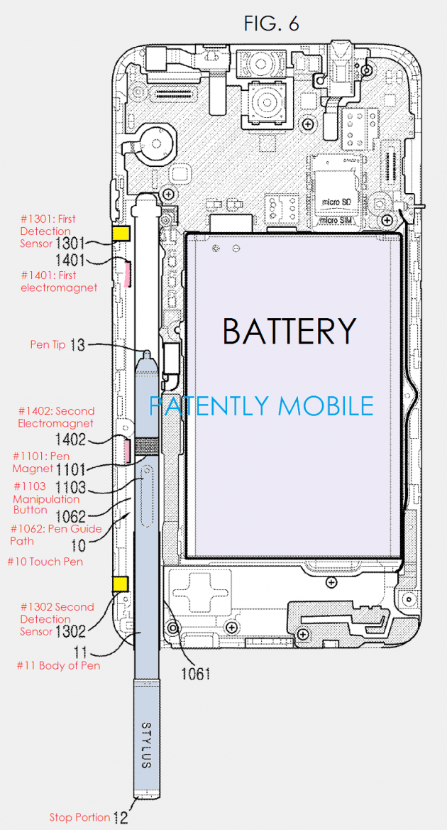 Auto-eject S Pen Galaxy Note 5
