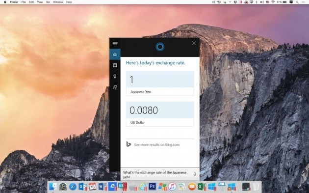 Cortana in OS X
