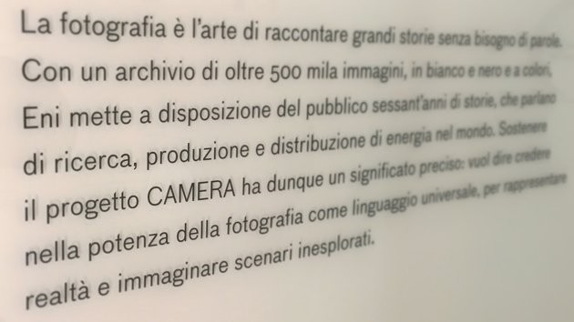 Camera, la presentazione Eni